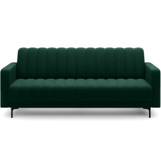 Canapé 3 places convertible velours luxe vert
