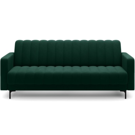 Canapé 3 places convertible velours luxe vert