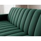 Canapé 3 places convertible velours luxe vert, coffre, RONSARD Canapé 3 places convertible velours luxe vert, coffre, RONSARD