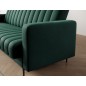 Canapé 3 places convertible velours luxe vert, coffre, RONSARD Canapé 3 places convertible velours luxe vert, coffre, RONSARD
