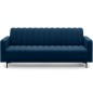 Canapé 3 places convertible velours luxe bleu foncé, coffre, RONSARD Canapé 3 places convertible velours luxe bleu foncé, coffre, RONSARD