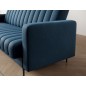 Canapé 3 places convertible velours luxe bleu foncé, coffre, RONSARD Canapé 3 places convertible velours luxe bleu foncé, coffre, RONSARD