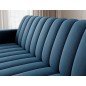 Canapé 3 places convertible velours luxe bleu foncé, coffre, RONSARD Canapé 3 places convertible velours luxe bleu foncé, coffre, RONSARD
