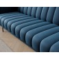Canapé 3 places convertible velours luxe bleu foncé, coffre, RONSARD Canapé 3 places convertible velours luxe bleu foncé, coffre, RONSARD