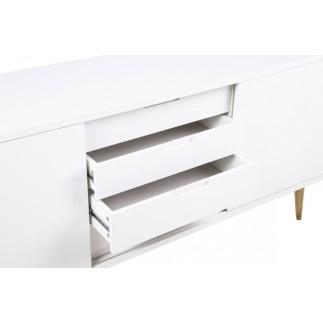 Bahut tendance blanc laqué brillant, ELMA