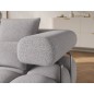 Canapé d'angle convertible en tissu très doux luxe gris 5 places LEONI, angle gauche (vu de face) Canapé d'angle convertible en tissu très doux luxe gris 5 places LEONI, angle gauche (vu de face)