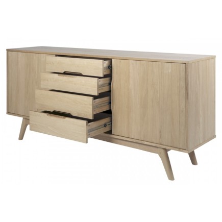 Buffet design en bois chêne huilé, MAJIS
