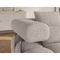 Canapé d'angle convertible en tissu bouclette beige luxe 5 places LEONI, angle droit (vu de face) Canapé d'angle convertible en tissu bouclette beige luxe 5 places LEONI, angle droit (vu de face)