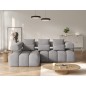 Canapé d'angle convertible en tissu luxe gris 5 places LEONI, angle gauche (vu de face) Canapé d'angle convertible en tissu luxe gris 5 places LEONI, angle gauche (vu de face)
