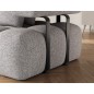 Canapé d'angle convertible en tissu luxe gris 5 places LEONI, angle gauche (vu de face) Canapé d'angle convertible en tissu luxe gris 5 places LEONI, angle gauche (vu de face)