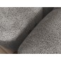 Canapé d'angle convertible en tissu luxe gris 5 places LEONI, angle droit (vu de face) Canapé d'angle convertible en tissu luxe gris 5 places LEONI, angle droit (vu de face)