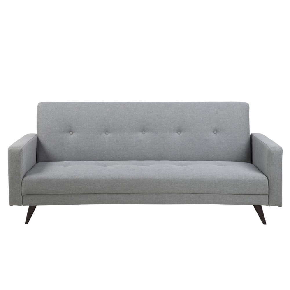 Canapé lit 3 places en tissu de qualité LEXON, gris clair Canapé lit 3 places en tissu de qualité LEXON, gris clair