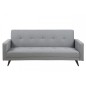 Canapé lit 3 places en tissu de qualité LEXON, gris clair Canapé lit 3 places en tissu de qualité LEXON, gris clair