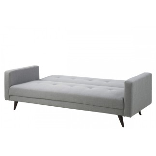 Canapé lit 3 places en tissu de qualité LEXON, gris clair