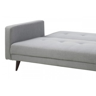 Canapé lit 3 places en tissu de qualité LEXON, gris clair