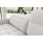 Canapé d'angle convertible en tissu bouclette blanc cassé luxe 3 places BARTOLI, angle droit (vu de face) Canapé d'angle convertible en tissu bouclette blanc cassé luxe 3 places BARTOLI, angle droit (vu de face)