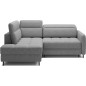 Canapé d'angle convertible en tissu bouclette gris luxe 3 places BARTOLI, angle gauche (vu de face) Canapé d'angle convertible en tissu bouclette gris luxe 3 places BARTOLI, angle gauche (vu de face)