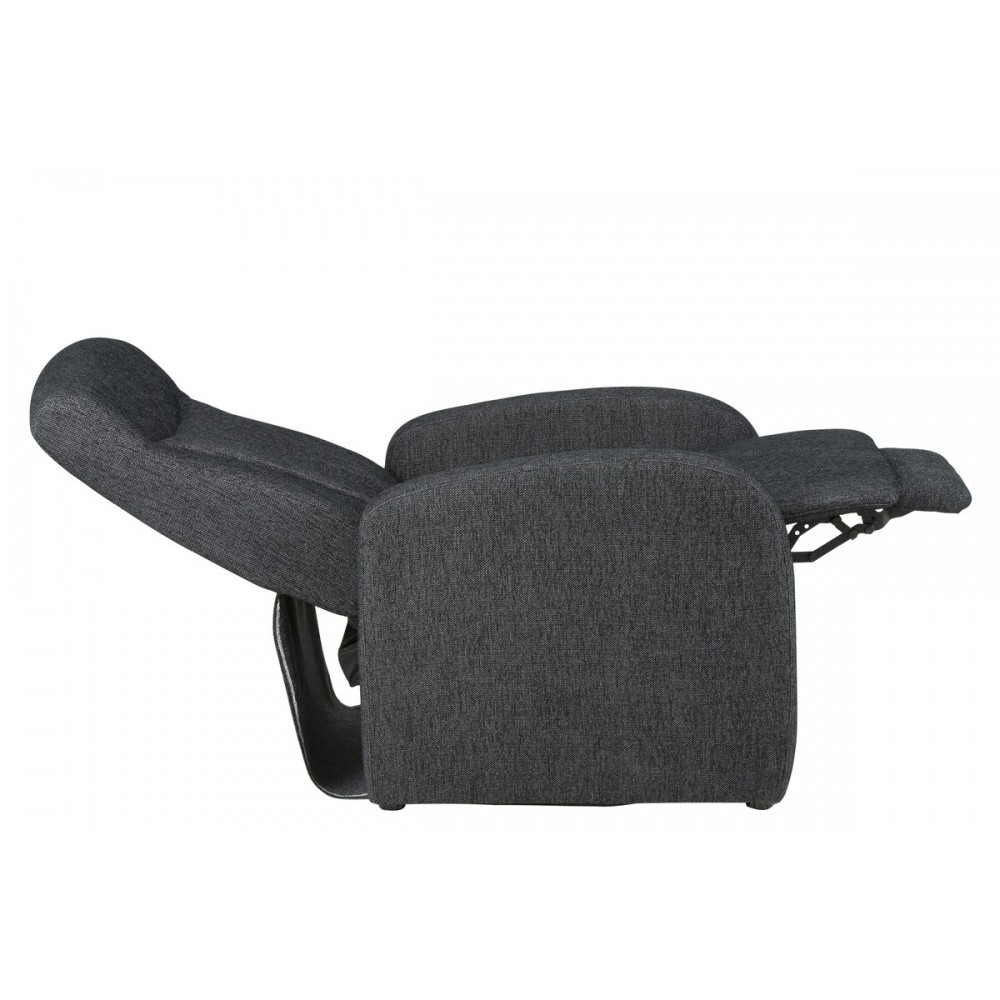 Fauteuil 1 place relaxation en tissu ARIANA, gris foncé Fauteuil 1 place relaxation en tissu ARIANA, gris foncé