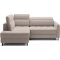 Canapé d'angle convertible en velours beige luxe 3 places BARTOLI, angle gauche (vu de face) Canapé d'angle convertible en velours beige luxe 3 places BARTOLI, angle gauche (vu de face)