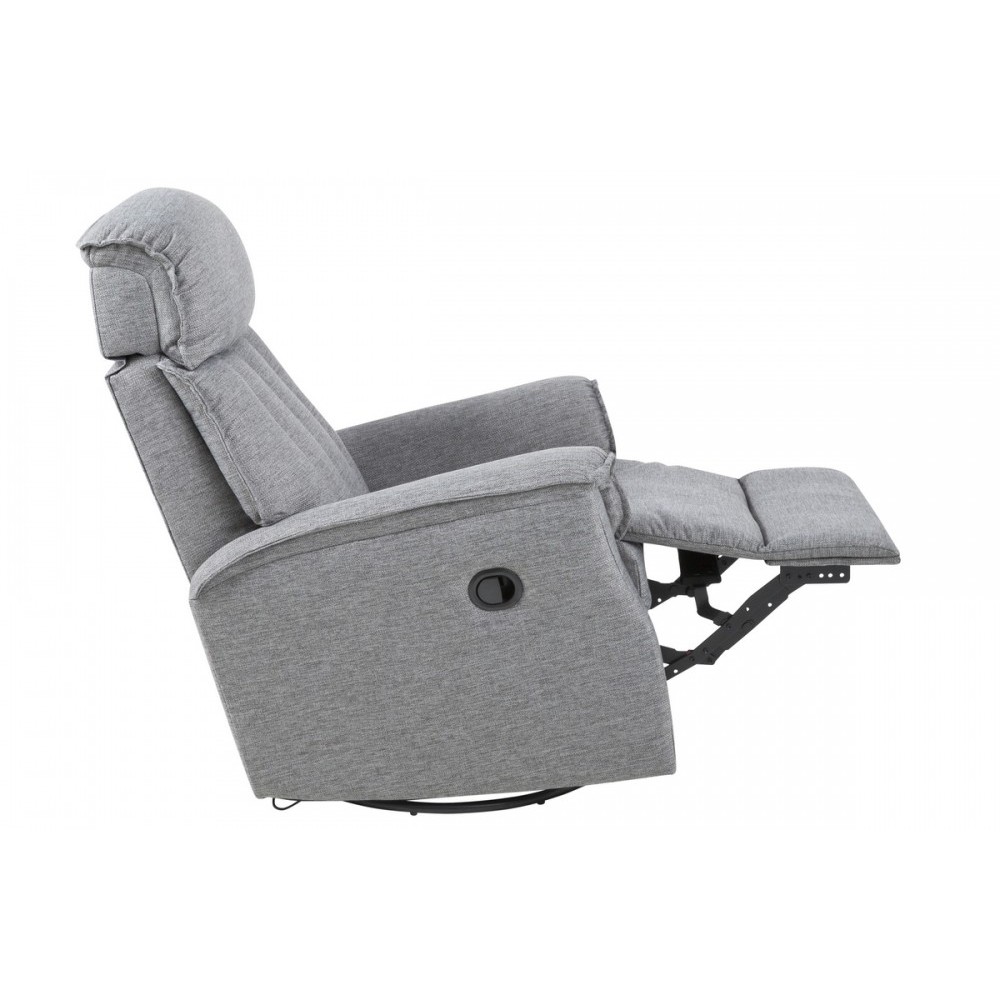 Fauteuil 1 place relaxation en tissu JOYCE, gris Fauteuil 1 place relaxation en tissu JOYCE, gris