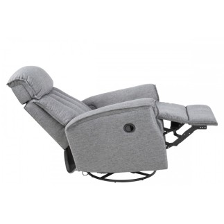 Fauteuil 1 place relaxation en tissu JOYCE, gris