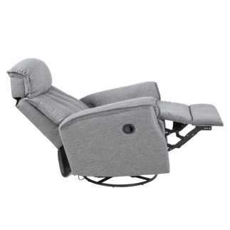 Fauteuil 1 place relaxation en tissu JOYCE, gris