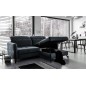 Canapé d'angle convertible en velours gris foncé luxe 3-4 places LORO, angle droit (vu de face) Canapé d'angle convertible en velours gris foncé luxe 3-4 places LORO, angle droit (vu de face)