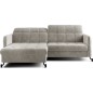 Canapé d'angle convertible en velours beige luxe 3-4 places LORO, angle gauche (vu de face) Canapé d'angle convertible en velours beige luxe 3-4 places LORO, angle gauche (vu de face)