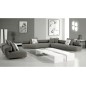 Ensemble cuir italien : un canapé d'angle et 2 fauteuils PARMA gris clair Ensemble cuir italien : un canapé d'angle et 2 fauteuils PARMA gris clair