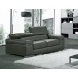 Ensemble composé d'un canapé 3 places et d'un canapé 2 places en cuir luxe italien, ALONSO, gris foncé Ensemble composé d'un canapé 3 places et d'un canapé 2 places en cuir luxe italien, ALONSO, gris foncé