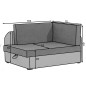 Canapé convertible 2 places moderne en tissu Gris clair / Gris foncé, coffre, ROSEN Canapé convertible 2 places moderne en tissu Gris clair / Gris foncé, coffre, ROSEN