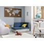 Canapé convertible 2 places moderne en tissu Bleu foncé / Gris clair, coffre, ROSEN Canapé convertible 2 places moderne en tissu Bleu foncé / Gris clair, coffre, ROSEN
