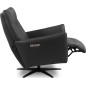 Fauteuil relax électrique en 100% tout cuir épais luxe italien, noir, CLAUDIO, 2 moteurs Fauteuil relax électrique en 100% tout cuir épais luxe italien, noir, CLAUDIO, 2 moteurs