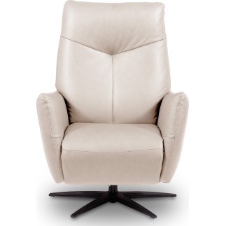 Fauteuil relax électrique en 100% tout cuir épais luxe italien