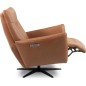 Fauteuil relax électrique en 100% tout cuir épais luxe italien, cognac, CLAUDIO, 2 moteurs Fauteuil relax électrique en 100% tout cuir épais luxe italien, cognac, CLAUDIO, 2 moteurs
