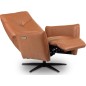 Fauteuil relax électrique en 100% tout cuir épais luxe italien, cognac, CLAUDIO, 2 moteurs Fauteuil relax électrique en 100% tout cuir épais luxe italien, cognac, CLAUDIO, 2 moteurs