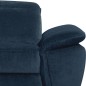 Canapé d'angle avec relax électrique tissu bouclette sensation velours, 5/6 places SINATRA, bleu foncé, angle gauche Canapé d'angle avec relax électrique tissu bouclette sensation velours, 5/6 places SINATRA, bleu foncé, angle gauche