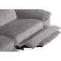 Canapé d'angle avec relax électrique tissu bouclette sensation velours, 5/6 places SINATRA, gris, angle gauche Canapé d'angle avec relax électrique tissu bouclette sensation velours, 5/6 places SINATRA, gris, angle gauche