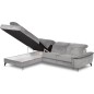 Canapé d'angle avec relax électrique tissu bouclette sensation velours, 5/6 places SINATRA, gris, angle gauche Canapé d'angle avec relax électrique tissu bouclette sensation velours, 5/6 places SINATRA, gris, angle gauche