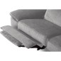 Canapé d'angle avec relax électrique tissu bouclette sensation velours, 5/6 places SINATRA, gris, angle droit Canapé d'angle avec relax électrique tissu bouclette sensation velours, 5/6 places SINATRA, gris, angle droit
