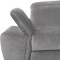 Canapé d'angle avec relax électrique tissu bouclette sensation velours, 5/6 places SINATRA, gris, angle droit Canapé d'angle avec relax électrique tissu bouclette sensation velours, 5/6 places SINATRA, gris, angle droit