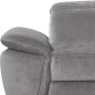 Canapé d'angle avec relax électrique tissu bouclette sensation velours, 5/6 places SINATRA, gris, angle droit Canapé d'angle avec relax électrique tissu bouclette sensation velours, 5/6 places SINATRA, gris, angle droit