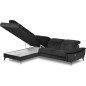 Canapé d'angle avec relax électrique tissu bouclette sensation velours, 5/6 places SINATRA, noir anthracite, angle gauche Canapé d'angle avec relax électrique tissu bouclette sensation velours, 5/6 places SINATRA, noir anthracite, angle gauche