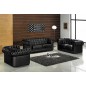 Ensemble 3+2+1, canapé 3 places et canapé 2 places et fauteuil 1 place en cuir luxe italien CHESTERFIELD, noir Ensemble 3+2+1, canapé 3 places et canapé 2 places et fauteuil 1 place en cuir luxe italien CHESTERFIELD, noir