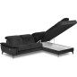 Canapé d'angle avec relax électrique tissu bouclette sensation velours, 5/6 places SINATRA, noir anthracite, angle gauche Canapé d'angle avec relax électrique tissu bouclette sensation velours, 5/6 places SINATRA, noir anthracite, angle gauche
