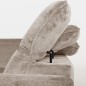 Canapé d'angle avec relax électrique tissu bouclette sensation velours, 5/6 places SINATRA, beige foncé, angle gauche Canapé d'angle avec relax électrique tissu bouclette sensation velours, 5/6 places SINATRA, beige foncé, angle gauche