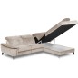 Canapé d'angle avec relax électrique tissu bouclette sensation velours, 5/6 places SINATRA, beige foncé, angle droit Canapé d'angle avec relax électrique tissu bouclette sensation velours, 5/6 places SINATRA, beige foncé, angle droit
