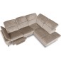 Canapé d'angle avec relax électrique tissu bouclette sensation velours, 5/6 places SINATRA, beige foncé, angle droit Canapé d'angle avec relax électrique tissu bouclette sensation velours, 5/6 places SINATRA, beige foncé, angle droit