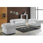 Ensemble 3+2+1, canapé 3 places et canapé 2 places et fauteuil 1 place en cuir luxe italien CHESTERFIELD, blanc Ensemble 3+2+1, canapé 3 places et canapé 2 places et fauteuil 1 place en cuir luxe italien CHESTERFIELD, blanc