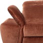 Canapé d'angle avec relax électrique tissu bouclette sensation velours, 5/6 places SINATRA, couleur terra, angle droit Canapé d'angle avec relax électrique tissu bouclette sensation velours, 5/6 places SINATRA, couleur terra, angle droit